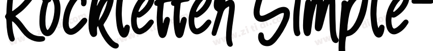 Rockletter Simple字体转换